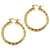 Round Hoop Steel Earrings with Shimmering Boston Links - Monera-Design Co., Ltd