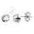 Simple Steel Stud Earrings With Clear CZ - Monera-Design Co., Ltd