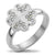Flower Steel Ring with CZ stones - Monera-Design Co., Ltd