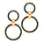 Steel Round Earrings with All Around Black CZ - Monera-Design Co., Ltd