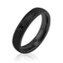 Curve Design Sandblasted Black Steel Ring