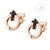 Delicate Small Tiny CZ Ring & Stud Cross Steel Earrings - Monera-Design Co., Ltd