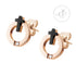Delicate Small Tiny CZ Ring & Stud Cross Steel Earrings