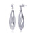 Teardrop Triple Dangle Stylish Sandblasted Stainless Steel Earrings - Monera-Design Co., Ltd