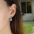 Drop Stud Steel Earrings with Round CZ - Monera-Design Co., Ltd