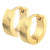 Unisex Engraved Huggies PVD Yellow Gold Earrings - Monera-Design Co., Ltd