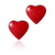 Stud Red Heart Steel Earrings - Monera-Design Co., Ltd