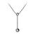 Lariat Y Drop Layer Round CZ Steel Necklace - Monera-Design Co., Ltd