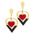 Dangle Drop Double Heart Steel Earrings - Monera-Design Co., Ltd