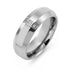 Comfort Fit Stainless Steel Ring with 3 CZ stones CNC setting