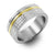 Wall Bricks Steel Ring with Gold Line - Monera-Design Co., Ltd
