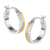 Sand Blast Two Tone engraved Steel Earrings - Monera-Design Co., Ltd