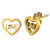 Steel Love Heart Stud Earrings with CZ - Monera-Design Co., Ltd