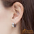 Shiny Finish Steel Huggies Earrings Greek Style - Monera-Design Co., Ltd