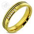 Gold Color Plated Wedding Band Steel Ring