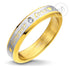 Forever Love Stainless Steel Ring with Brush Finish and CZ