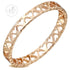 Pink Gold Plated Steel Heart Link Ring