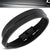 Steel Black Leather Cord Wrap Punk Rock Wristband Bracelet - Monera-Design Co., Ltd