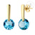 Drop Stud Steel Earrings with Round CZ - Monera-Design Co., Ltd
