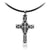 Steel Cross Pendant CZ Stone Black Rope Cord - Monera-Design Co., Ltd