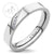 Stainless Steel CZ Wedding Band 4 mm Simple Ring - Monera-Design Co., Ltd