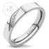 Stainless Steel CZ Wedding Band 4 mm Simple Ring