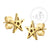 Stud Star Gold Steel Earrings - Monera-Design Co., Ltd