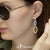 Oval Shape 2 Tone Steel Dangle Earrings - Monera-Design Co., Ltd