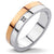 Two Tones Steel Ring With CZ and PVD - Monera-Design Co., Ltd