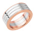 Stainless Steel Ring with Steel lines and PVD coating