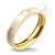 Mother of Pearl 4 MM Steel Abalone Shell Inlay Band Ring - Monera-Design Co., Ltd