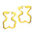 Bear Design Hoop Steel Earrings - Monera-Design Co., Ltd