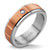 Steel CZ Inlay High Fashion Classic Wide Band Ring - Monera-Design Co., Ltd