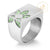 Flower CZ Stones setting Stainless Steel Ring - Monera-Design Co., Ltd