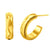 Open Huggies Steel Earrings with Laser Engraving - Monera-Design Co., Ltd