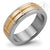 Bricks Design Two Tones Steel Ring - Monera-Design Co., Ltd
