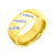 Steel Ring with 3 Lines of Glued Stones - Monera-Design Co., Ltd