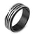 Basic Running Lines Steel Ring with 2 CZ stones - Monera-Design Co., Ltd