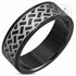Black Laser Design Steel Ring