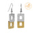 Sparkly Square Dangle Drop Steel Earrings - Monera-Design Co., Ltd