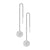 Long Dangle Drop Dainty Flower Steel Earrings - Monera-Design Co., Ltd
