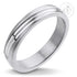 Lines crossing shinny design Stainless Steel ring