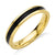 Steel Ring 4 MM with Epoxy Fill and Yellow Gold PVD - Monera-Design Co., Ltd