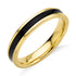 Steel Ring 4 MM with Epoxy Fill and Yellow Gold PVD