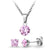 Stainless Steel Round CZ Set - Necklace+Chain+Earrings - Monera-Design Co., Ltd