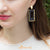 Rectangle Drop Dangle Hammered Steel Earrings - Monera-Design Co., Ltd
