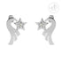 Star And Wings Steel Stud Earrings