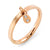 Steel Rose Gold Ring with Drop CZ design - Monera-Design Co., Ltd