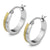 Big Huggies 2 Tone Steel Earrings with Eroding Design - Monera-Design Co., Ltd