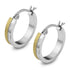 Big Huggies 2 Tone Steel Earrings with Eroding Design